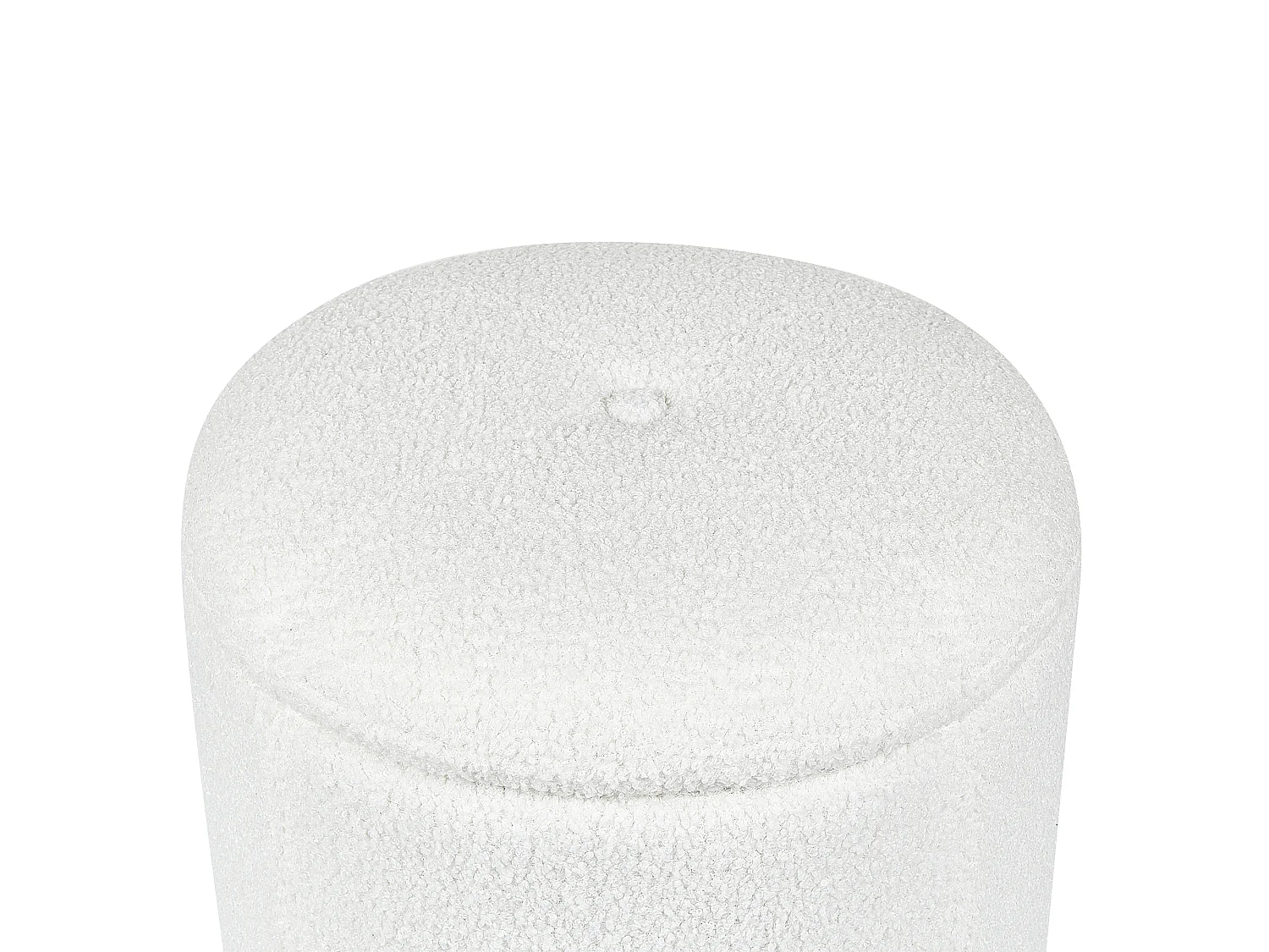 Pouf mit Stauraum MARYLAND Bouclé Cremeweiss 38 cm 38 cm 40 cm