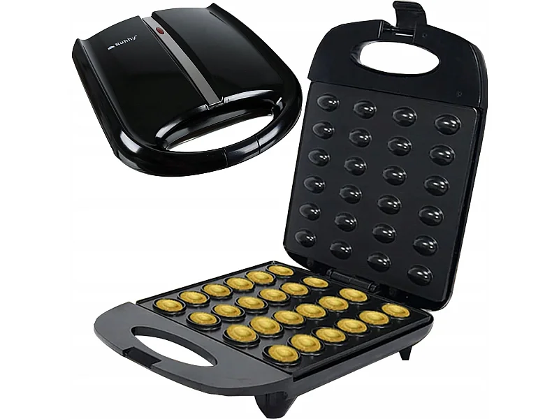 Gaufrier machine a biscuit pour 24 moitiés de noix, XL, 1600 W, revêtement anti-adhésif, moule à noix