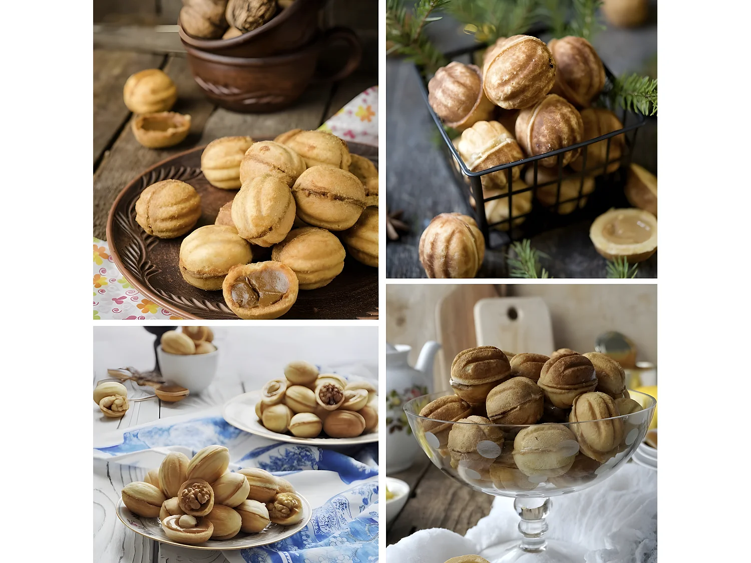 Gaufrier machine a biscuit pour 24 moitiés de noix, XL, 1600 W, revêtement anti-adhésif, moule à noix