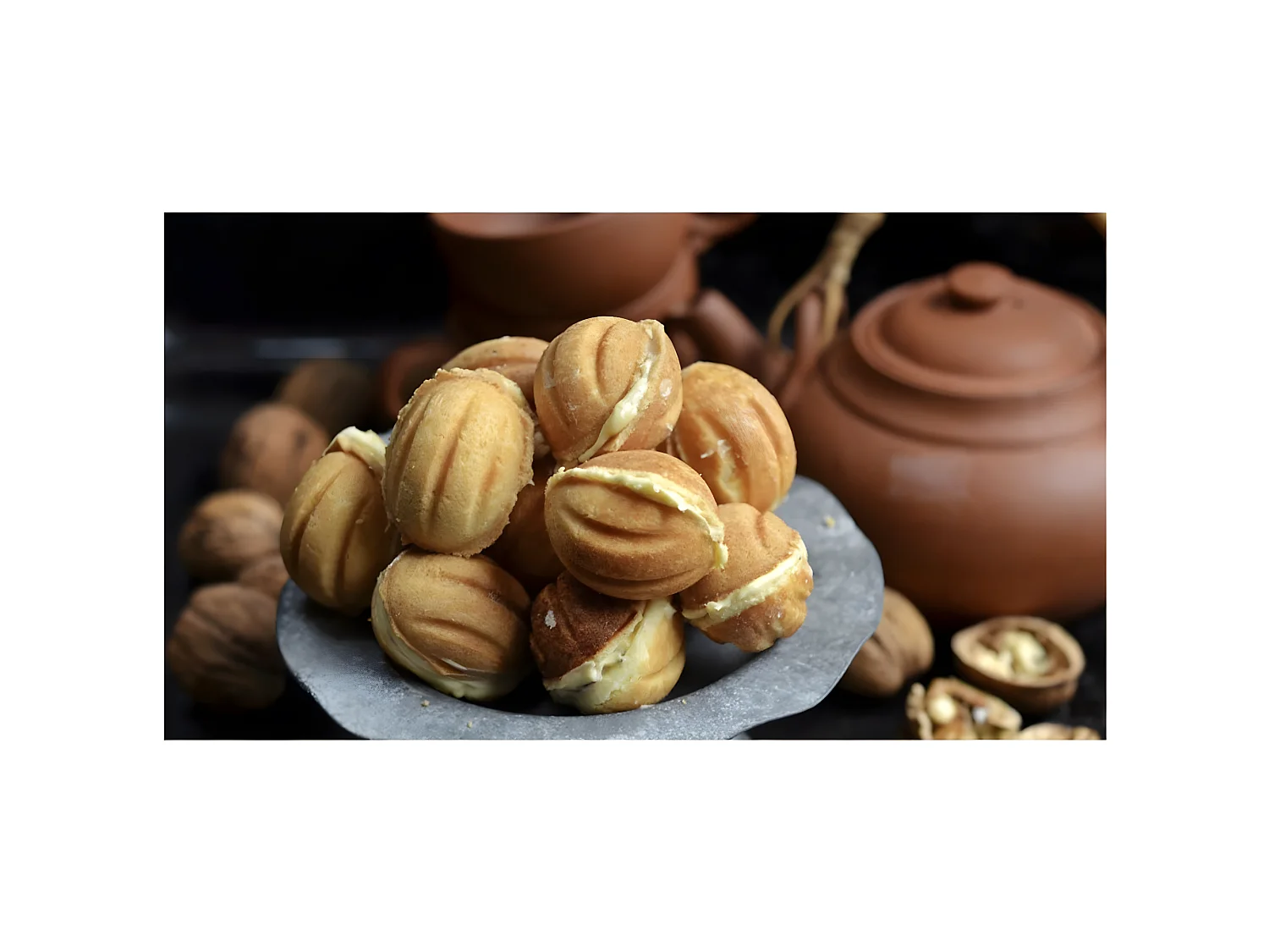 Gaufrier machine a biscuit pour 24 moitiés de noix, XL, 1600 W, revêtement anti-adhésif, moule à noix