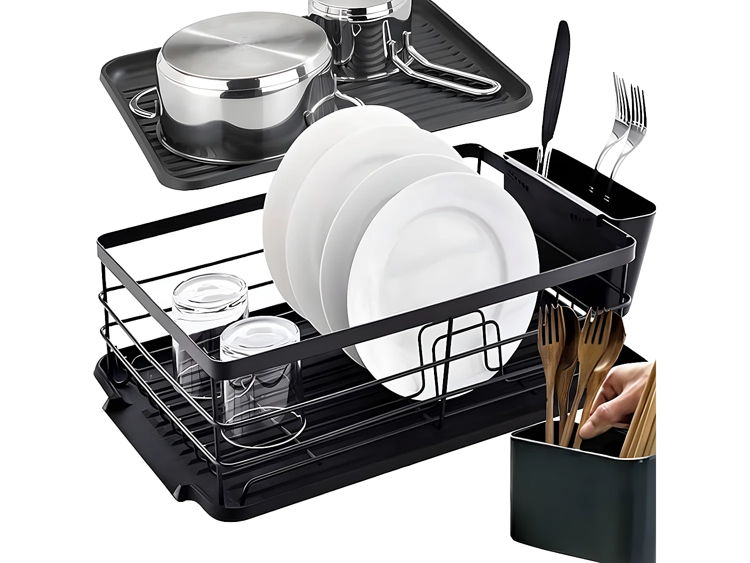 Egouttoir Sèche-vaisselle sur pied 44 x 31,5 x 13,5 cm