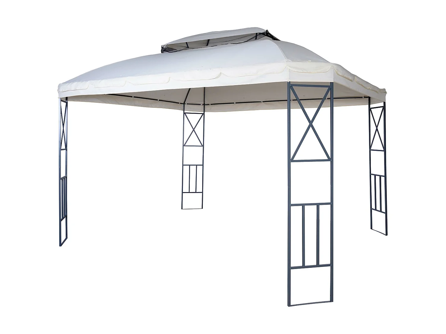 Pergola MCW-E42 + Moskitonetz, Creme