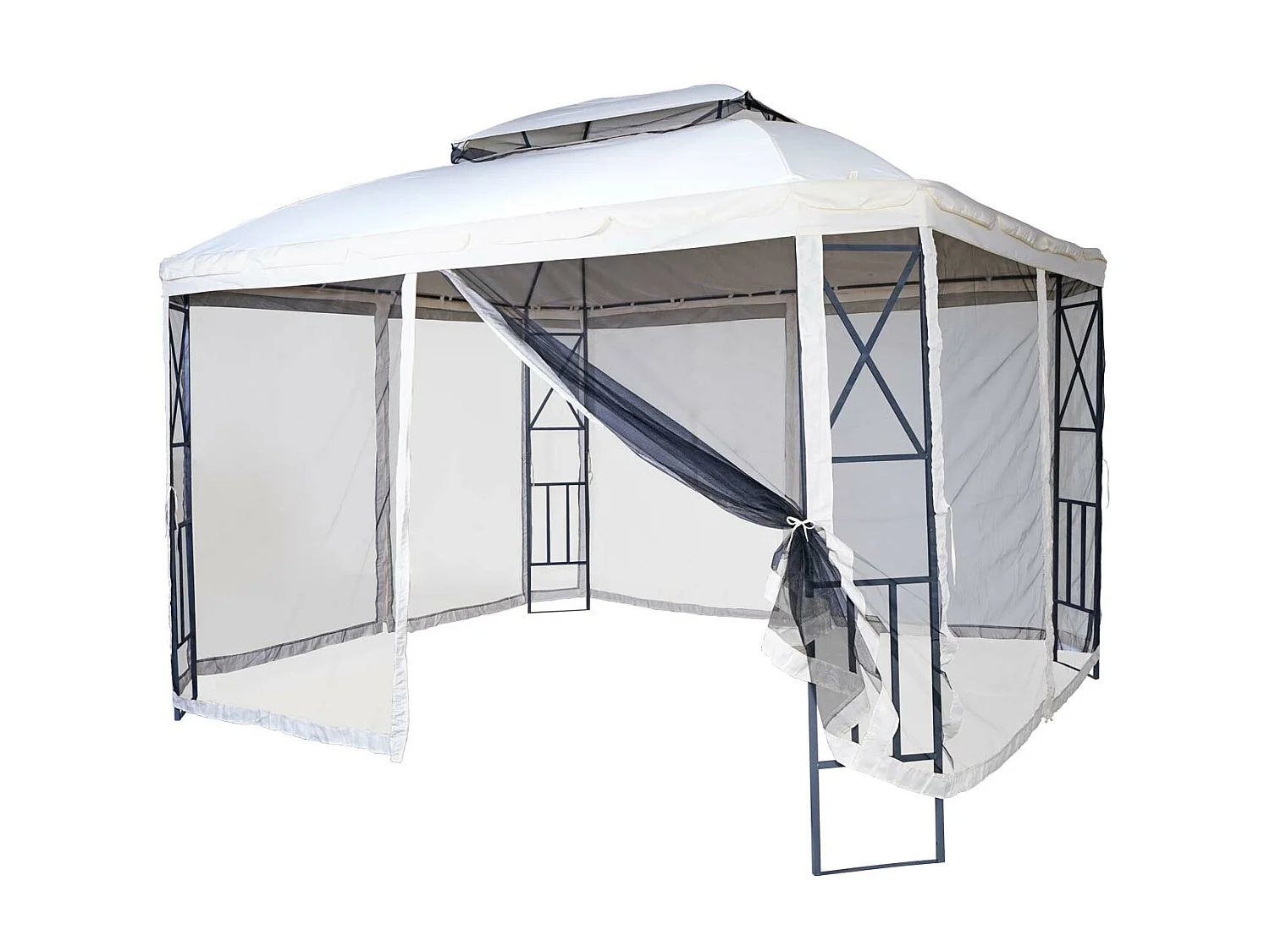 Pergola MCW-E42 + Moskitonetz, Creme