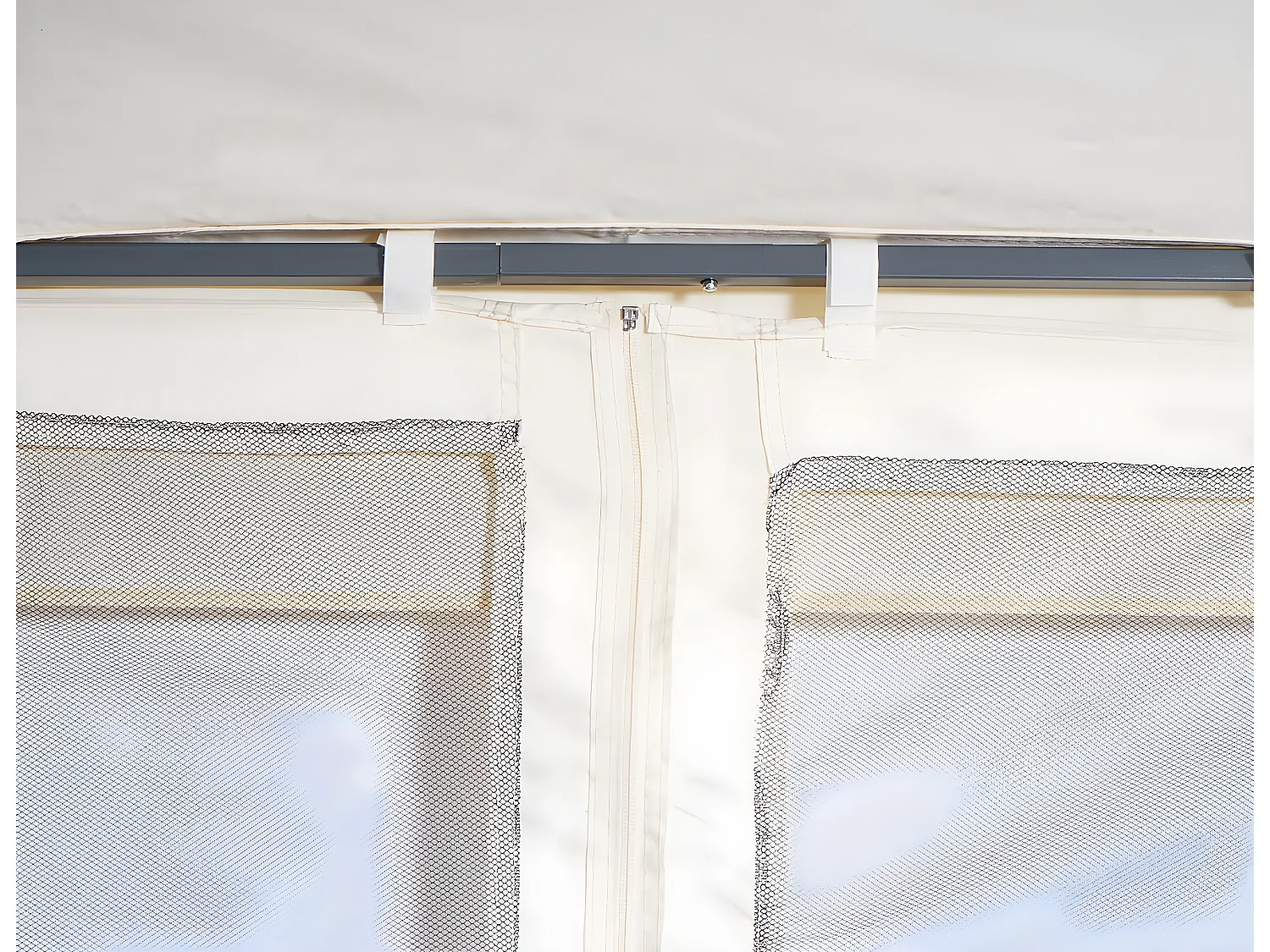 Pergola MCW-E42 + Moskitonetz, Creme