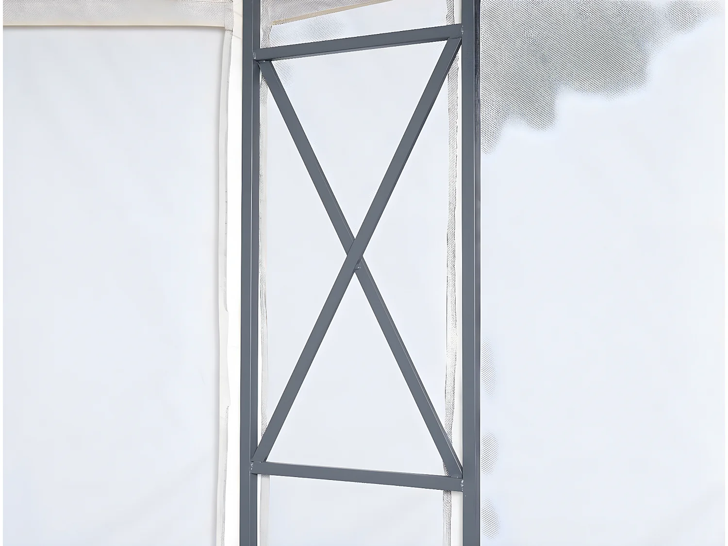 Pergola MCW-E42 + Moskitonetz, Creme