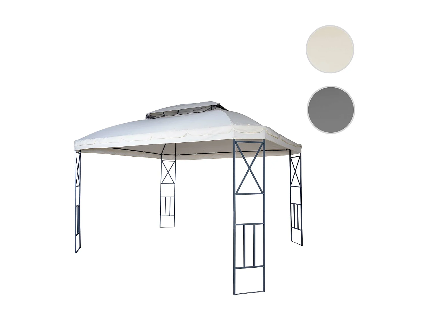 Pergola MCW-E42 + Moskitonetz, Creme