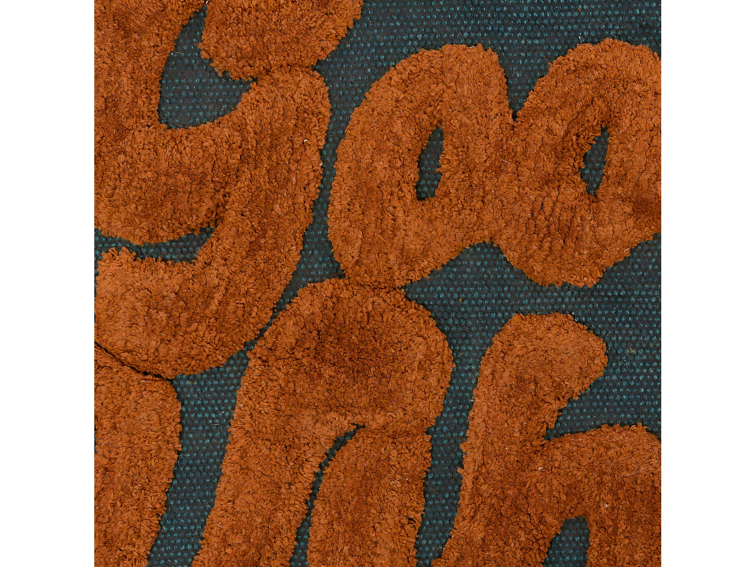 Tapis décoratif esprit Vintage en Coton motif tufté 60 x 90 cm