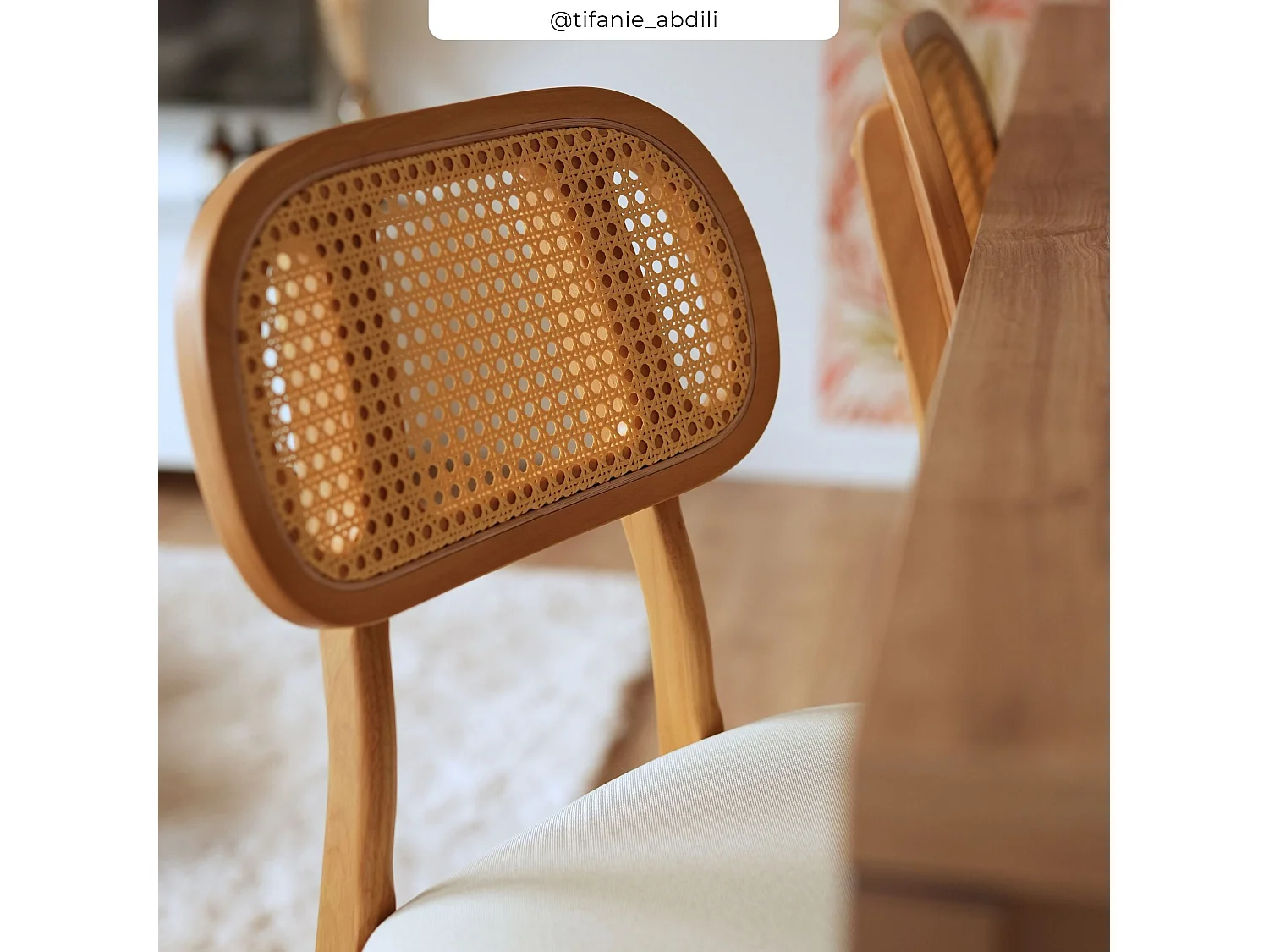 Lot de 2 chaises pour îlot central 64,5 cm en tissu beige - Maria