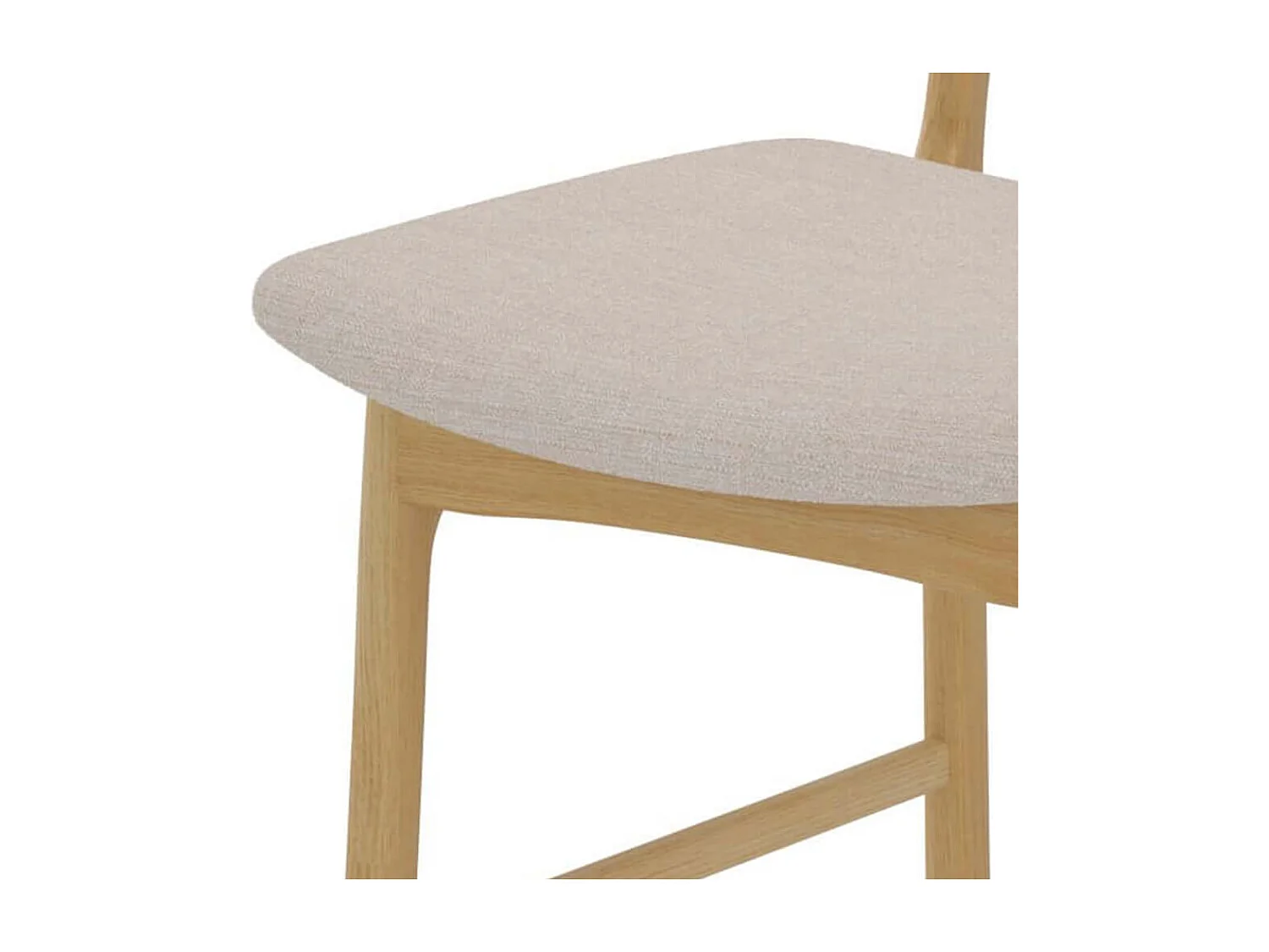 Set de 2 sillas para isla de cocina en tela beige 66 cm - Lana