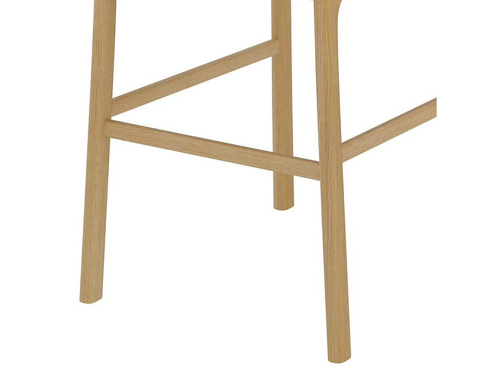 Set de 2 sillas para isla de cocina en tela beige 66 cm - Lana