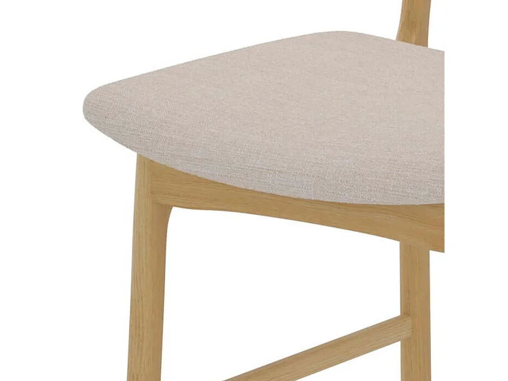 Set de 2 sillas para isla de cocina en tela beige 66 cm - Lana
