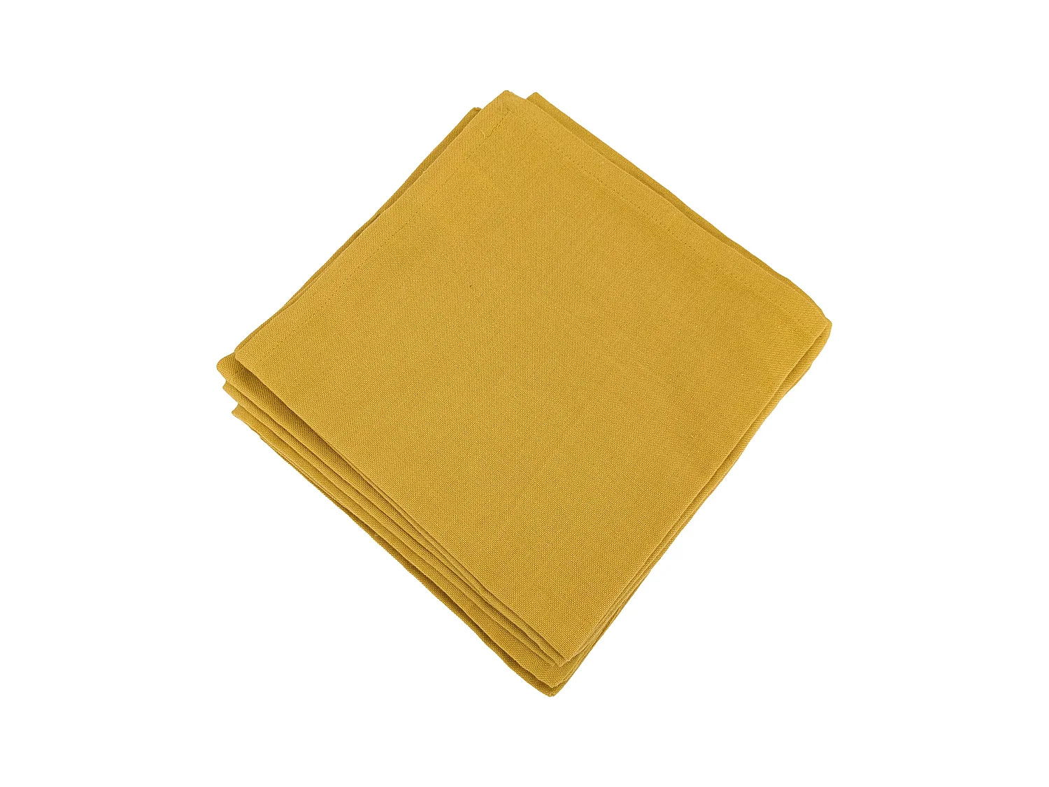 Lot de 6 serviettes de table 45x45 cm collection YUCO coton curry