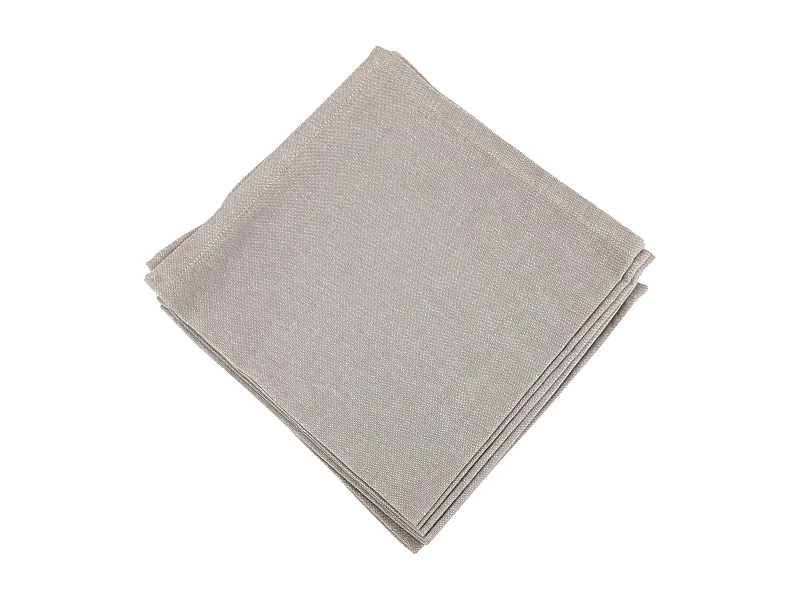 Lot de 6 serviettes de table 45x45 cm YUCO coton chambrey beige