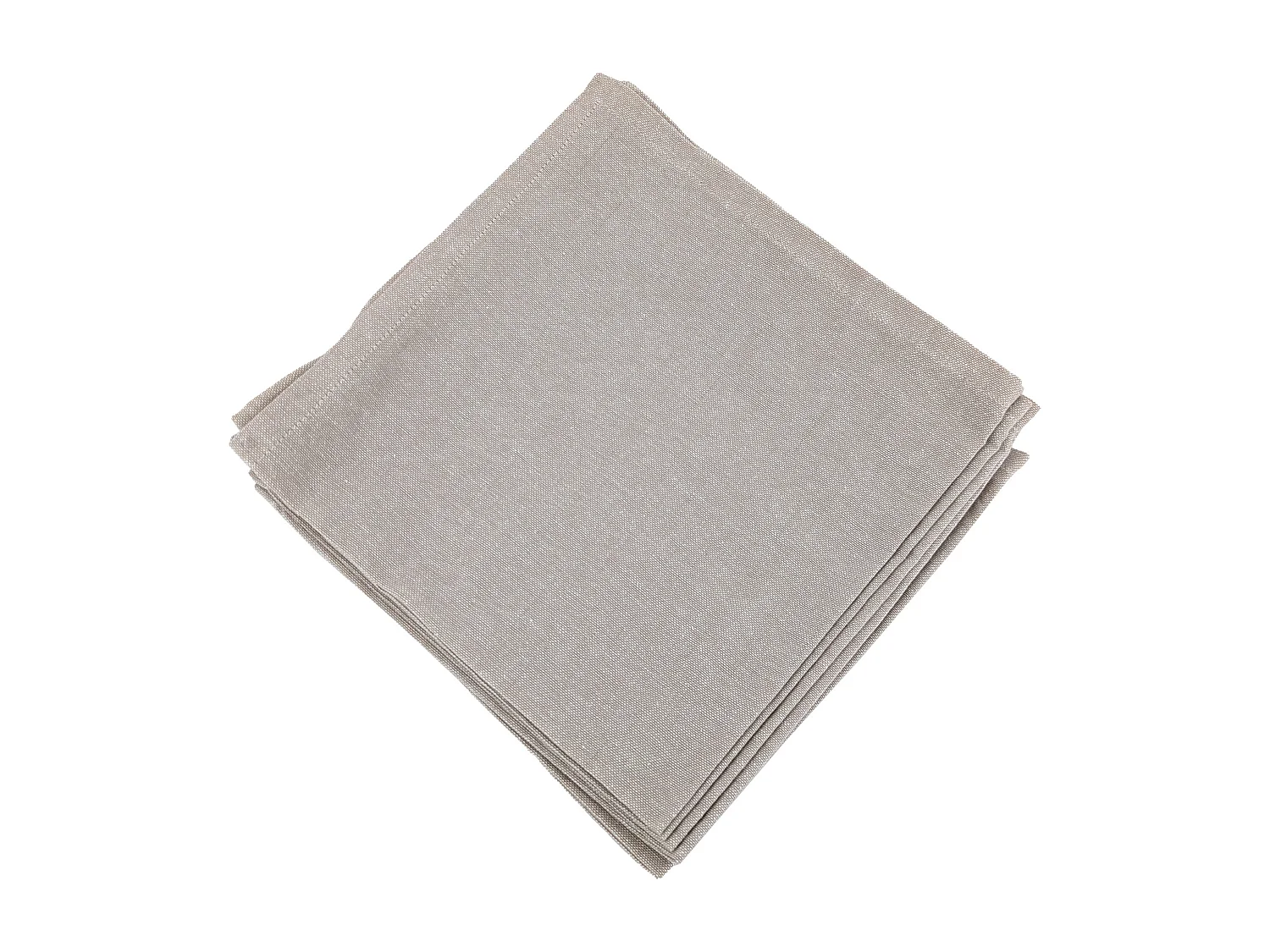 Lot de 6 serviettes de table 45x45 cm YUCO coton chambrey beige