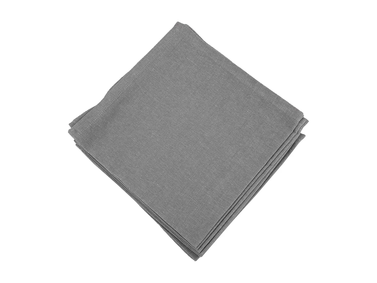Lot de 6 serviettes de table 45x45 cm YUCO coton chambrey gris