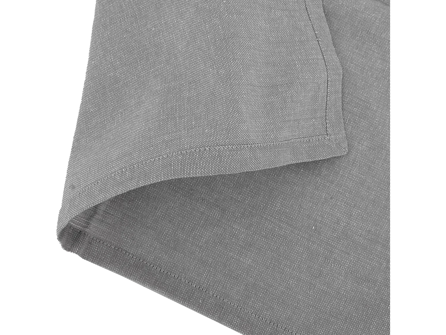 Lot de 6 serviettes de table 45x45 cm YUCO coton chambrey gris