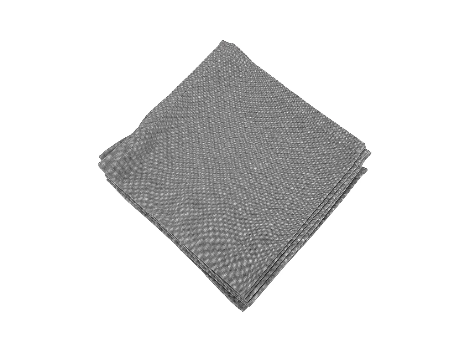 Lot de 6 serviettes de table 45x45 cm YUCO coton chambrey gris