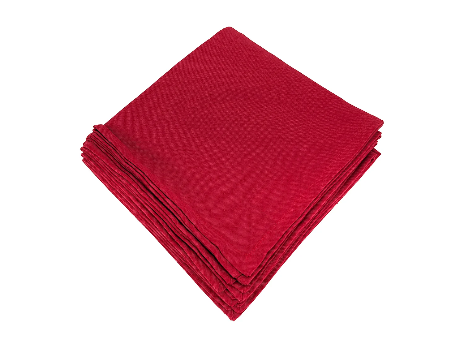 Lot de 6 serviettes de table 45x45 cm collection YUCO coton pavot