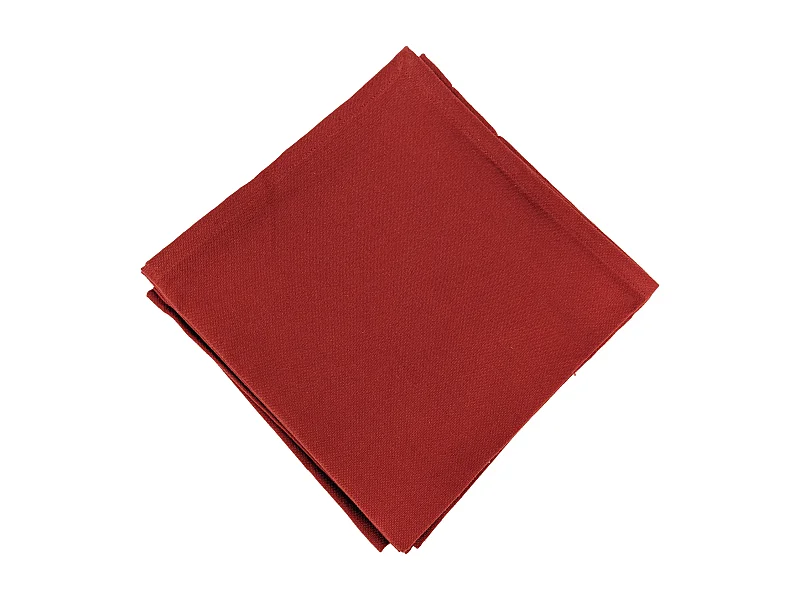 Lot de 6 serviettes de table 45x45 cm YUCO coton tomette