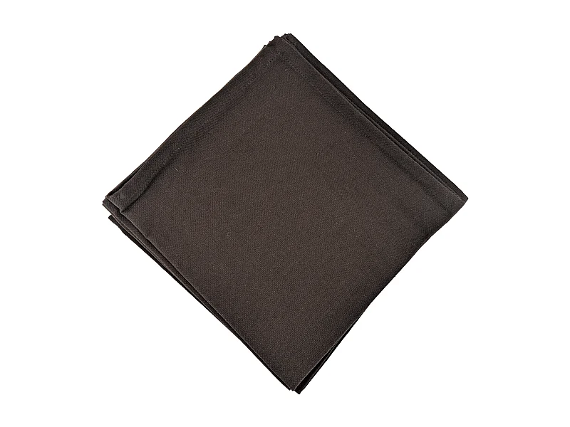 Lot de 6 serviettes de table 45x45 cm collection YUCO coton marron café