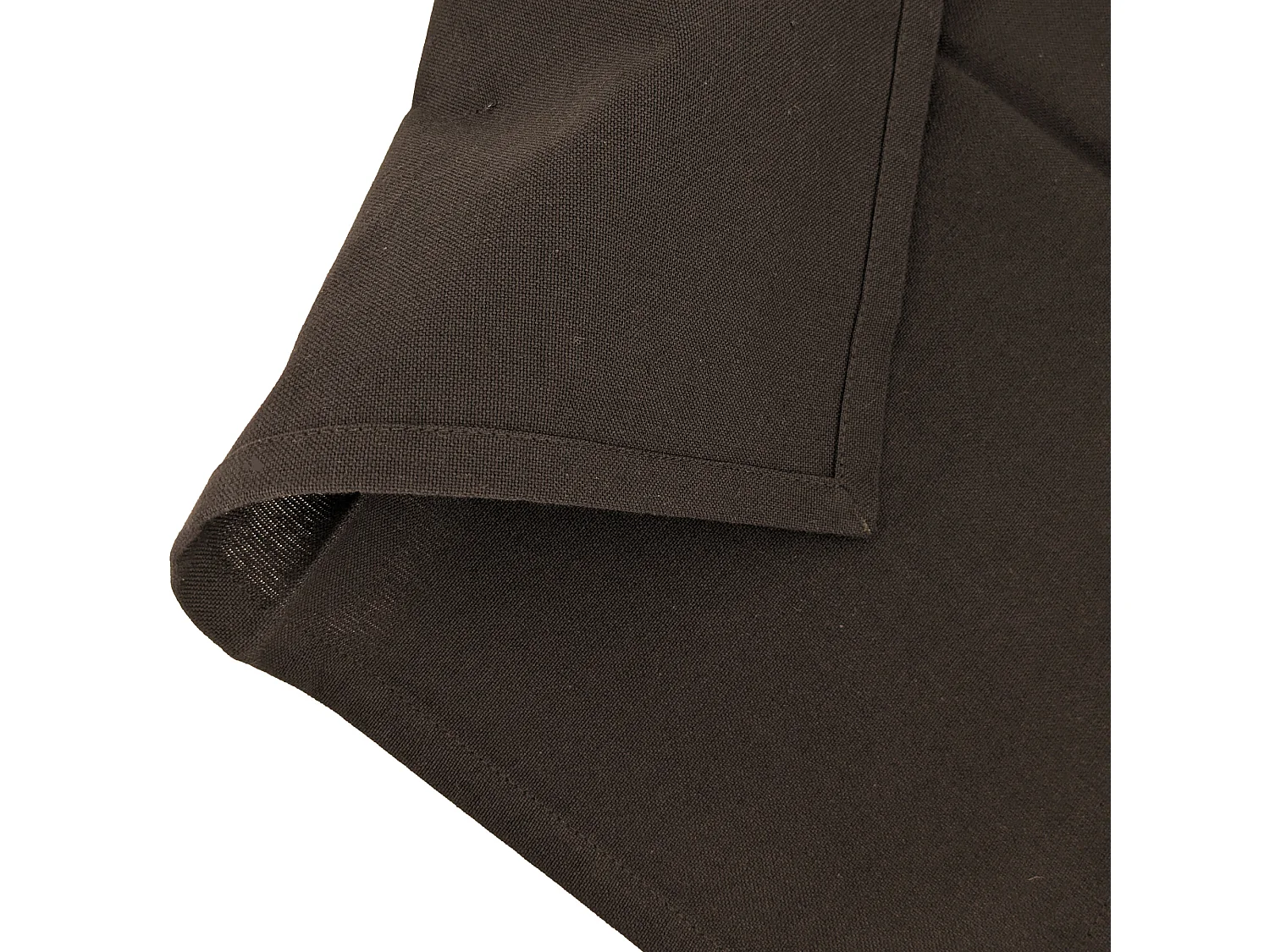 Lot de 6 serviettes de table 45x45 cm collection YUCO coton marron café