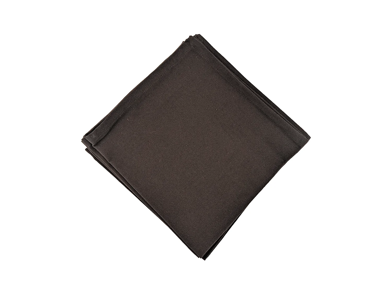 Lot de 6 serviettes de table 45x45 cm collection YUCO coton marron café