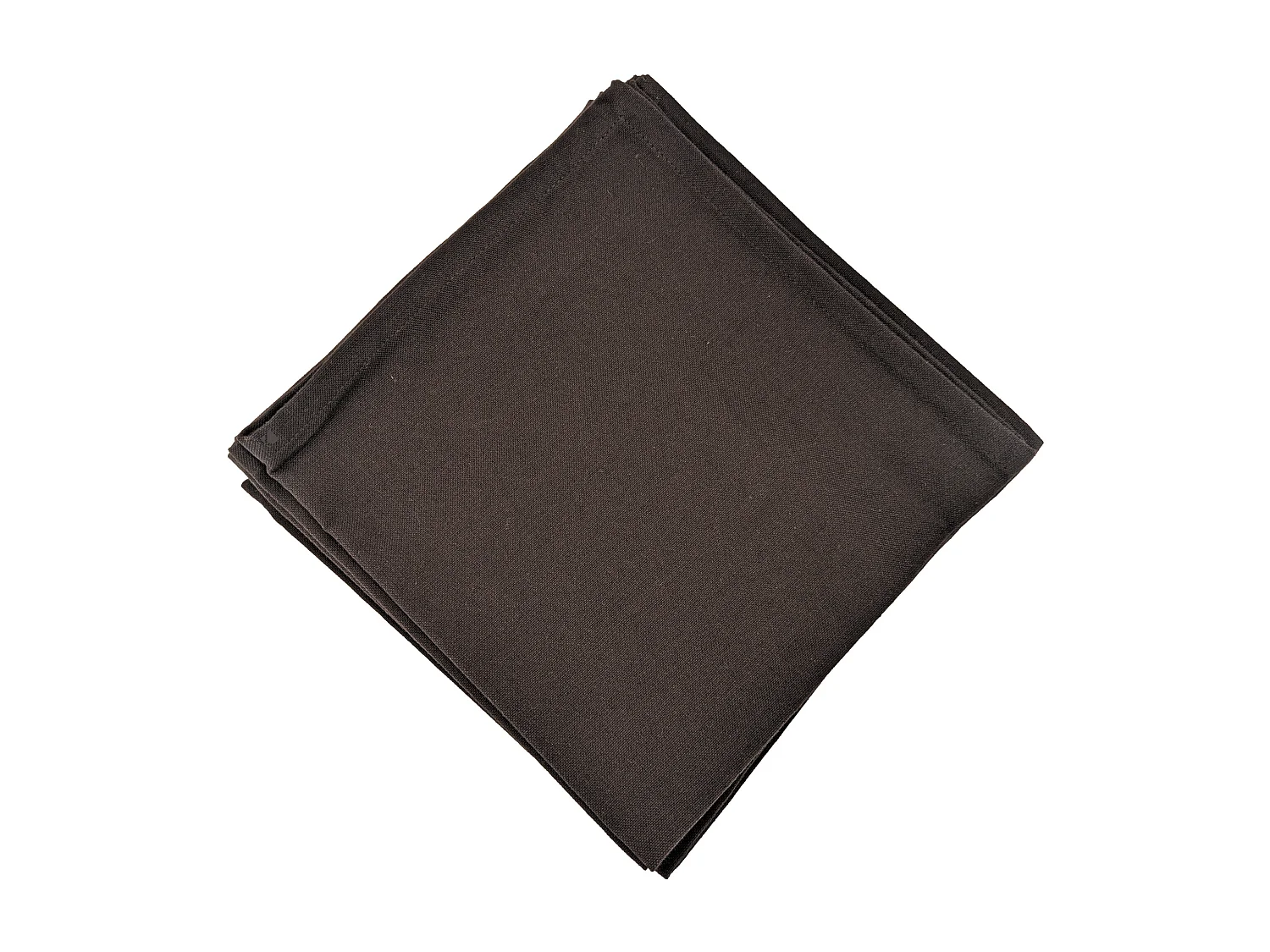 Lot de 6 serviettes de table 45x45 cm collection YUCO coton marron café