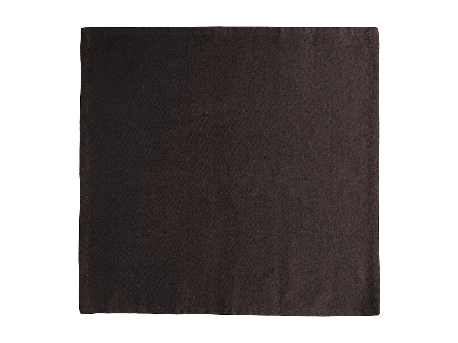 Lot de 6 serviettes de table 45x45 cm collection YUCO coton marron café