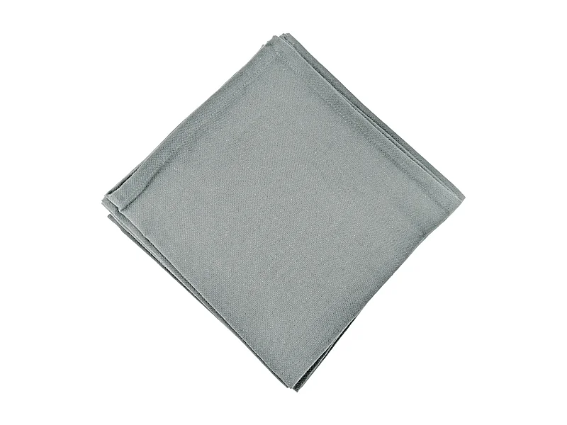 Lot de 6 serviettes de table 45x45 cm collection YUCO coton gris acier