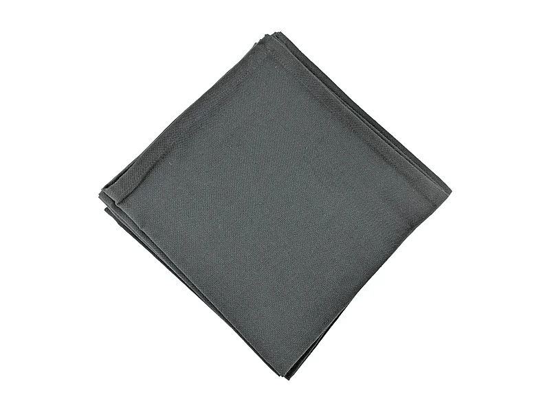 Lot de 6 serviettes de table 45x45 cm YUCO coton anthracite