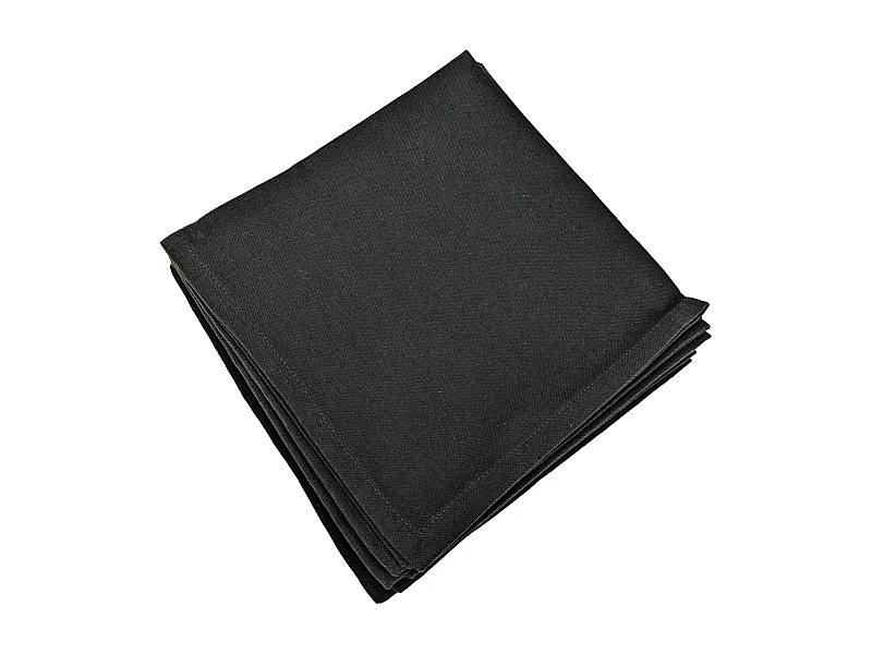 Lot de 6 serviettes de table 45x45 cm YUCO coton basalte