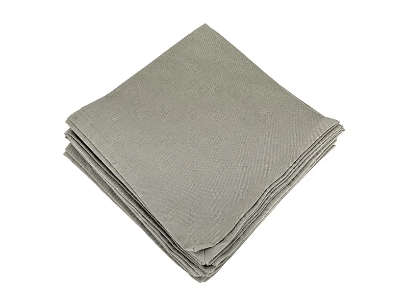 Lot de 6 serviettes de table 45x45 cm collection YUCO coton lin