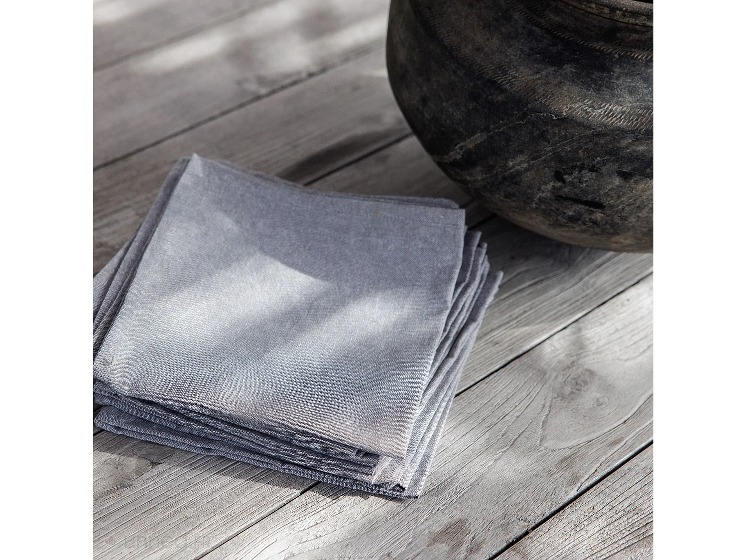 Lot de 6 serviettes de table 45x45 cm YUCO coton mousse
