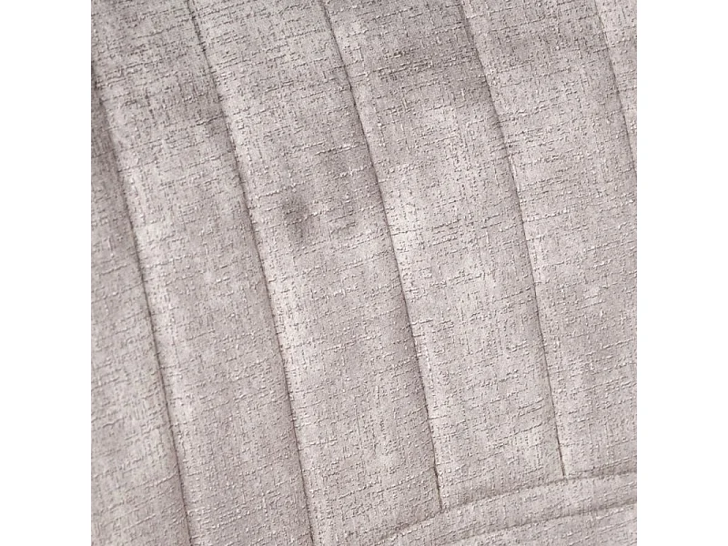 Lot 2 chaises capitonnées velours gris et pieds métal noir - BRANDY