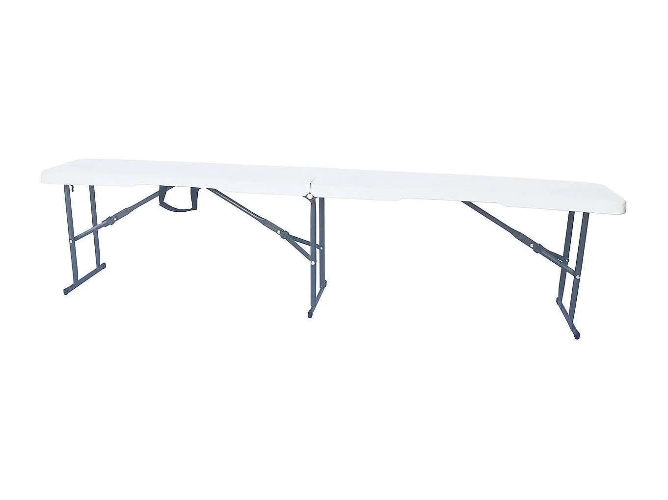 Banc pliant en métal "Foldy" - 183 x 29 x 42 cm - Blanc