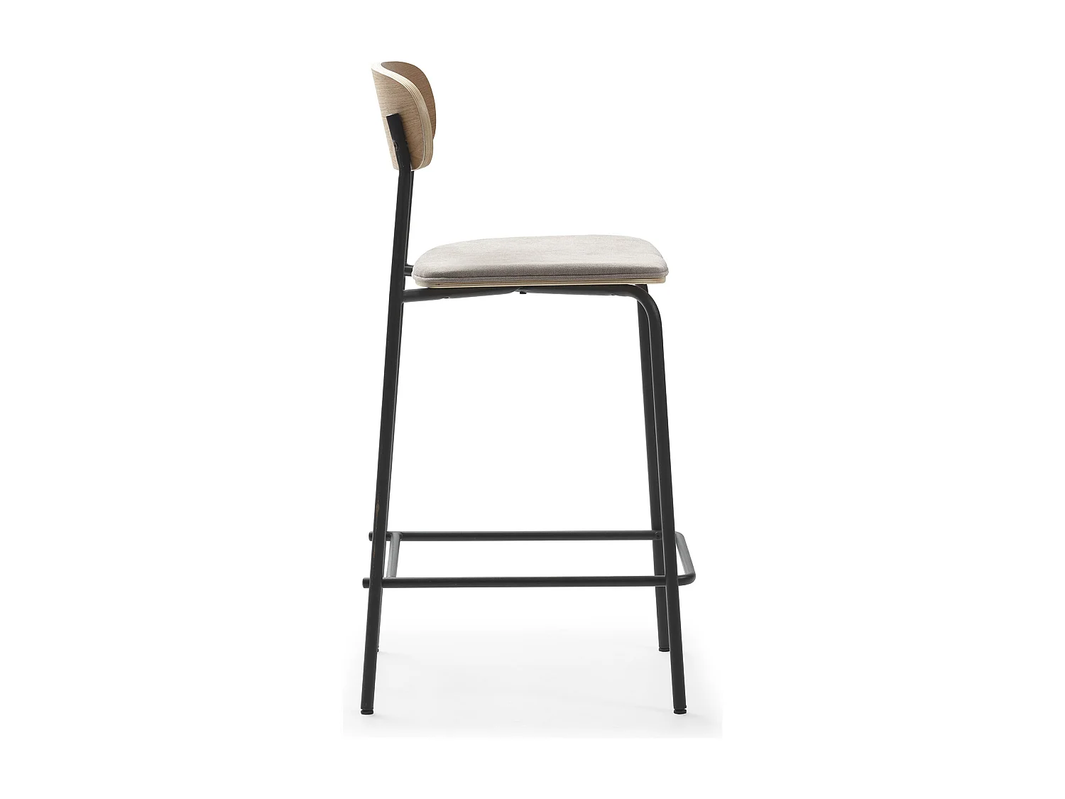 Lot de 2 tabourets en tissu avec pieds en métal H66 cm - ADRIANA