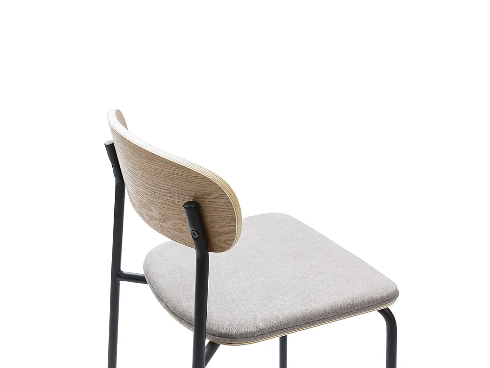 Lot de 2 tabourets en tissu avec pieds en métal H66 cm - ADRIANA