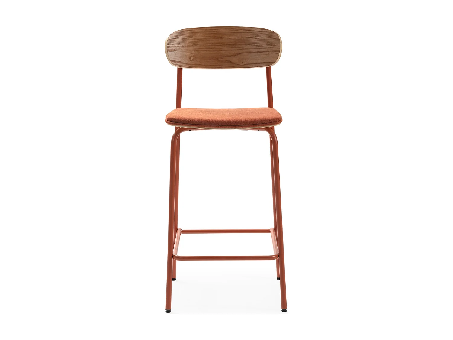 Lot de 2 tabourets en tissu avec pieds en métal H66 cm - ADRIANA