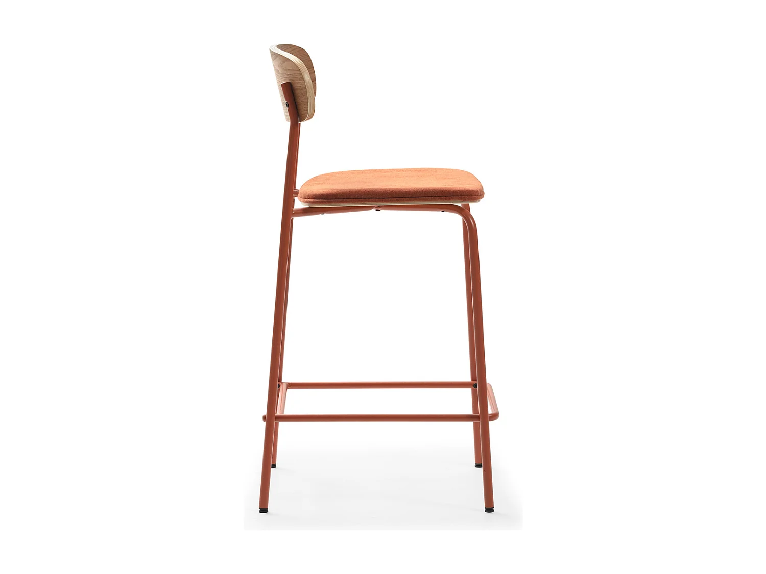 Lot de 2 tabourets en tissu avec pieds en métal H66 cm - ADRIANA