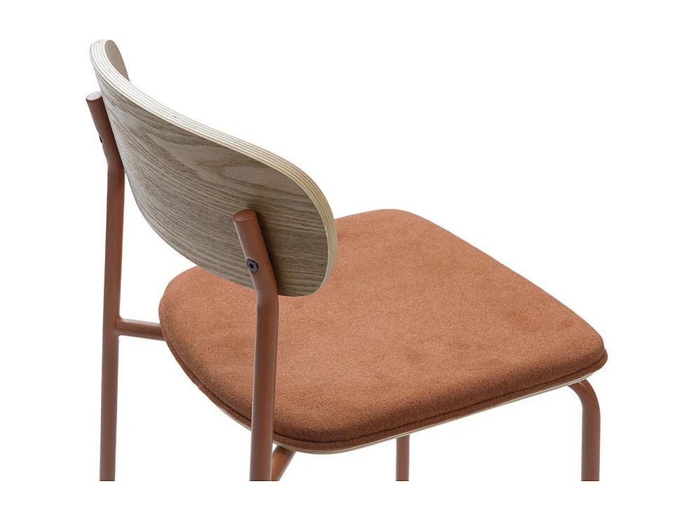 Lot de 2 tabourets en tissu avec pieds en métal H66 cm - ADRIANA