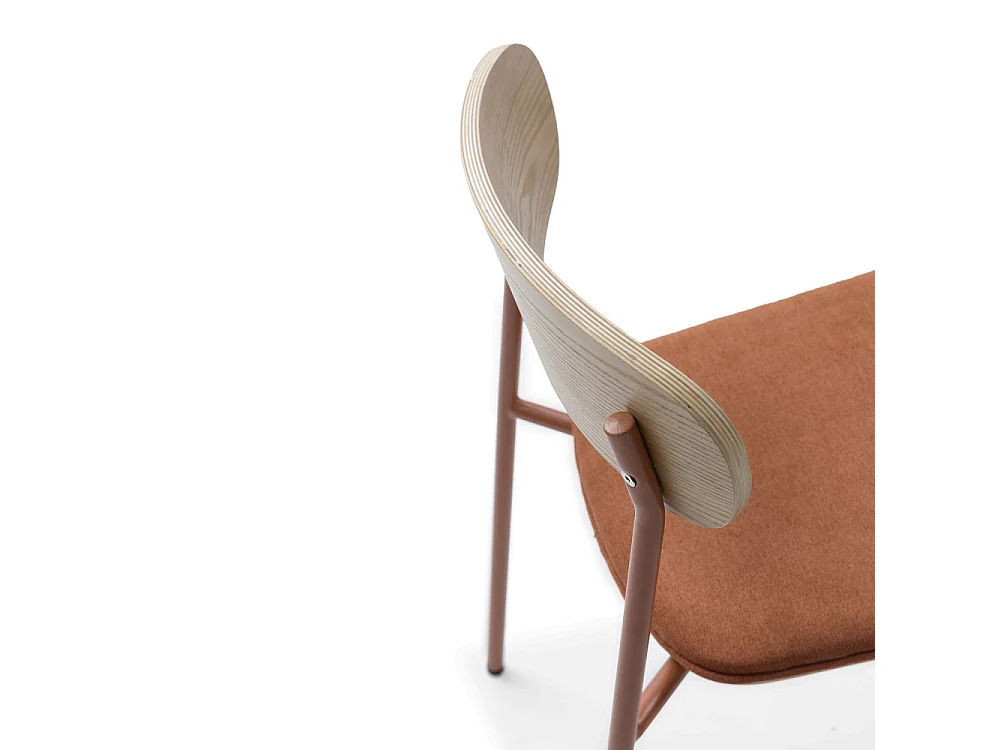 Lot de 2 tabourets en tissu avec pieds en métal H66 cm - ADRIANA