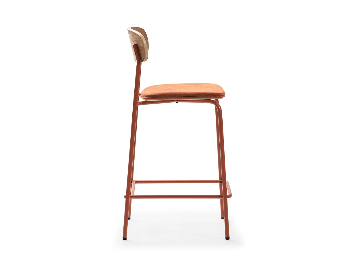 Lot de 2 tabourets en tissu avec pieds en métal H66 cm - ADRIANA