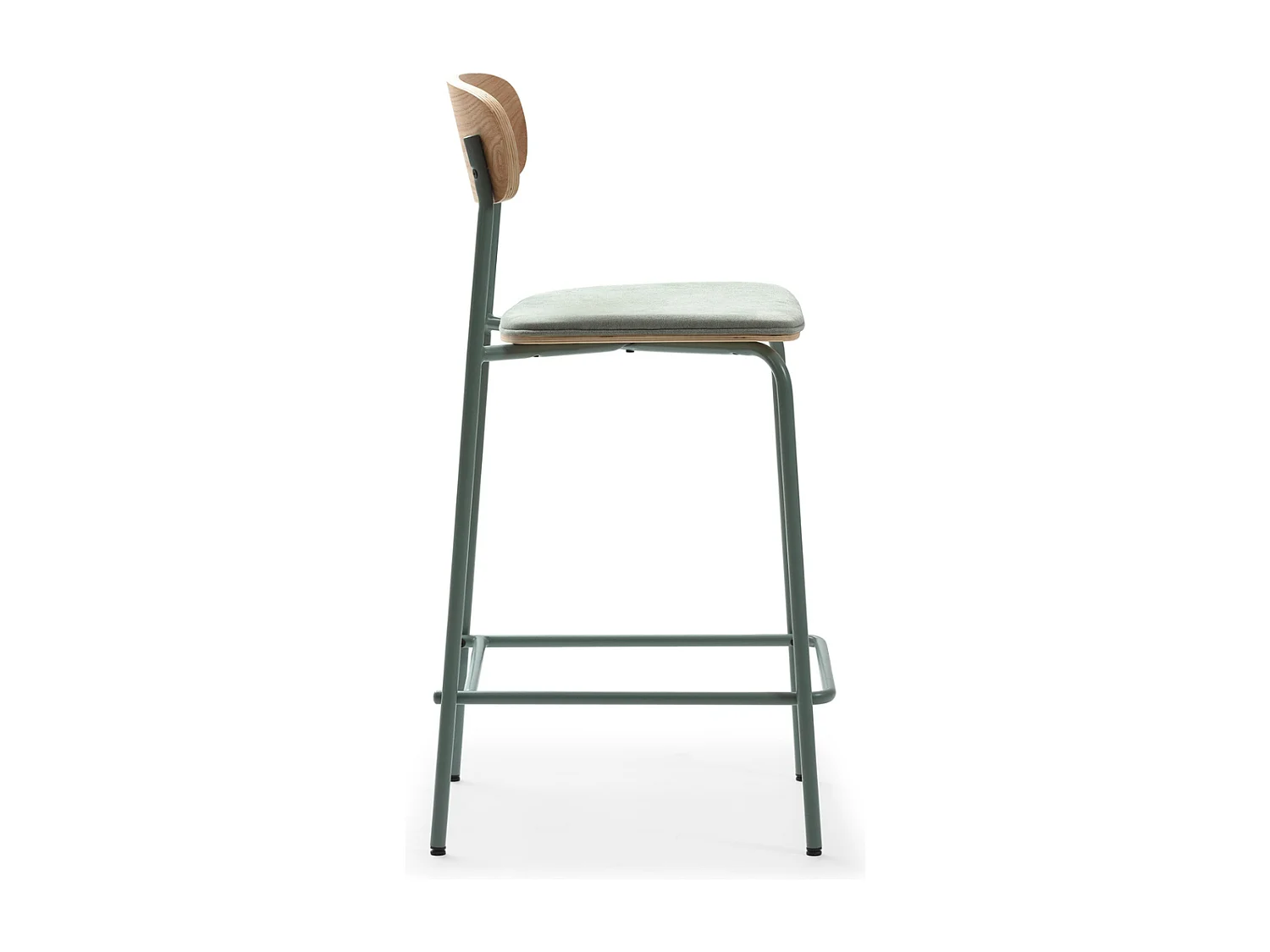 Lot de 2 tabourets en tissu avec pieds en métal H66 cm - ADRIANA