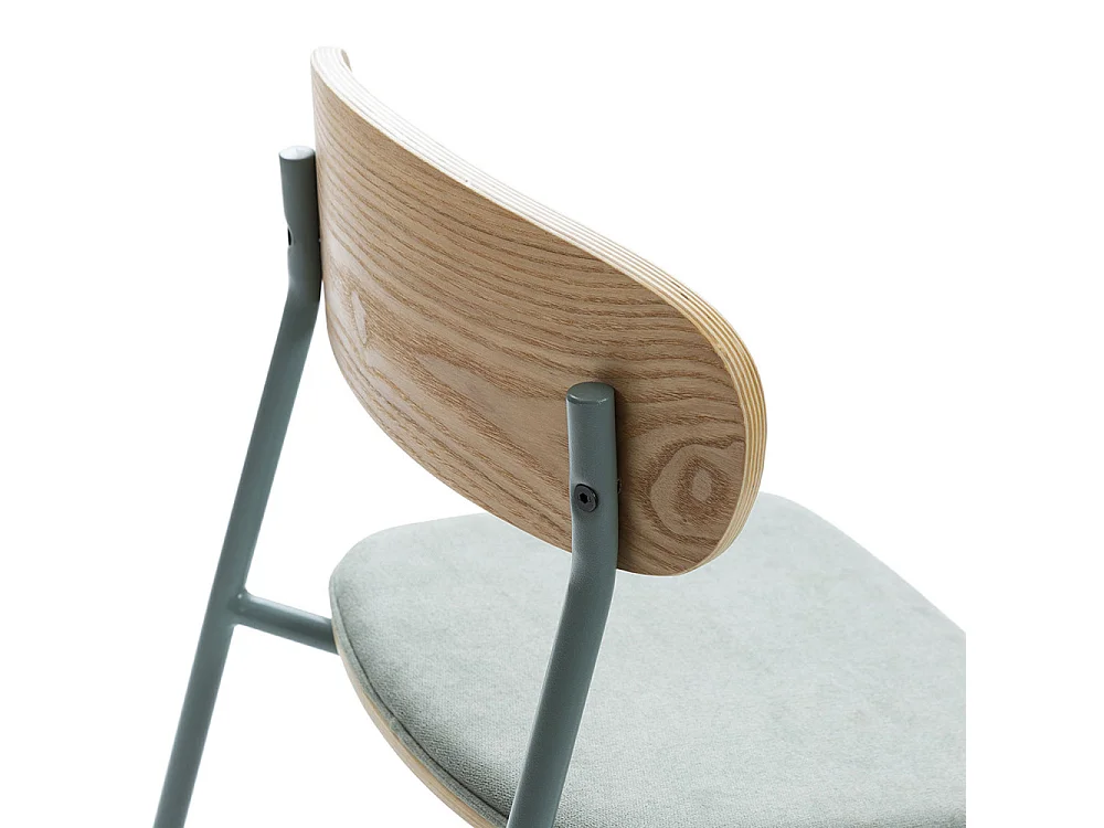 Lot de 2 tabourets en tissu avec pieds en métal H66 cm - ADRIANA