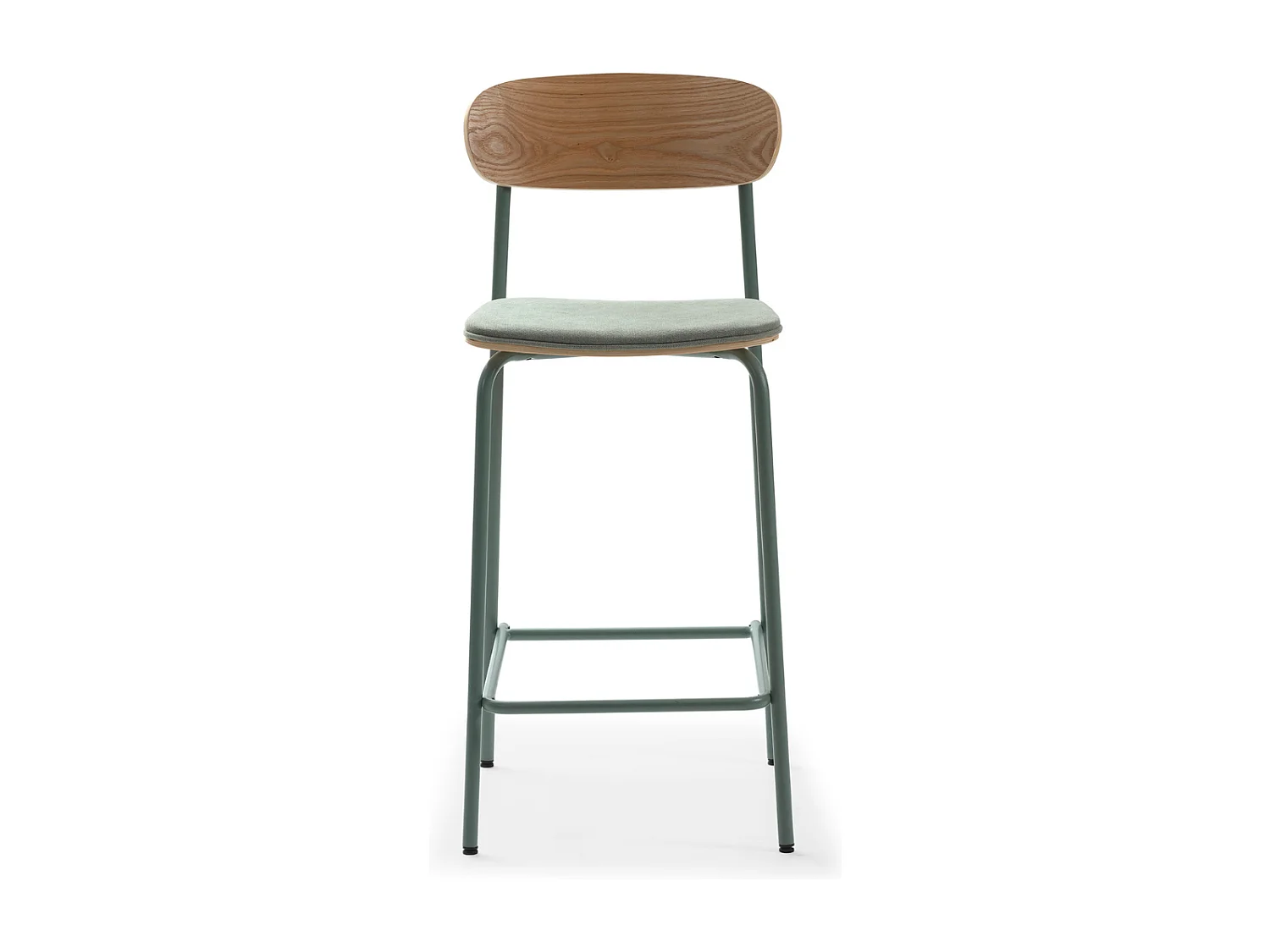 Lot de 2 tabourets en tissu avec pieds en métal H66 cm - ADRIANA