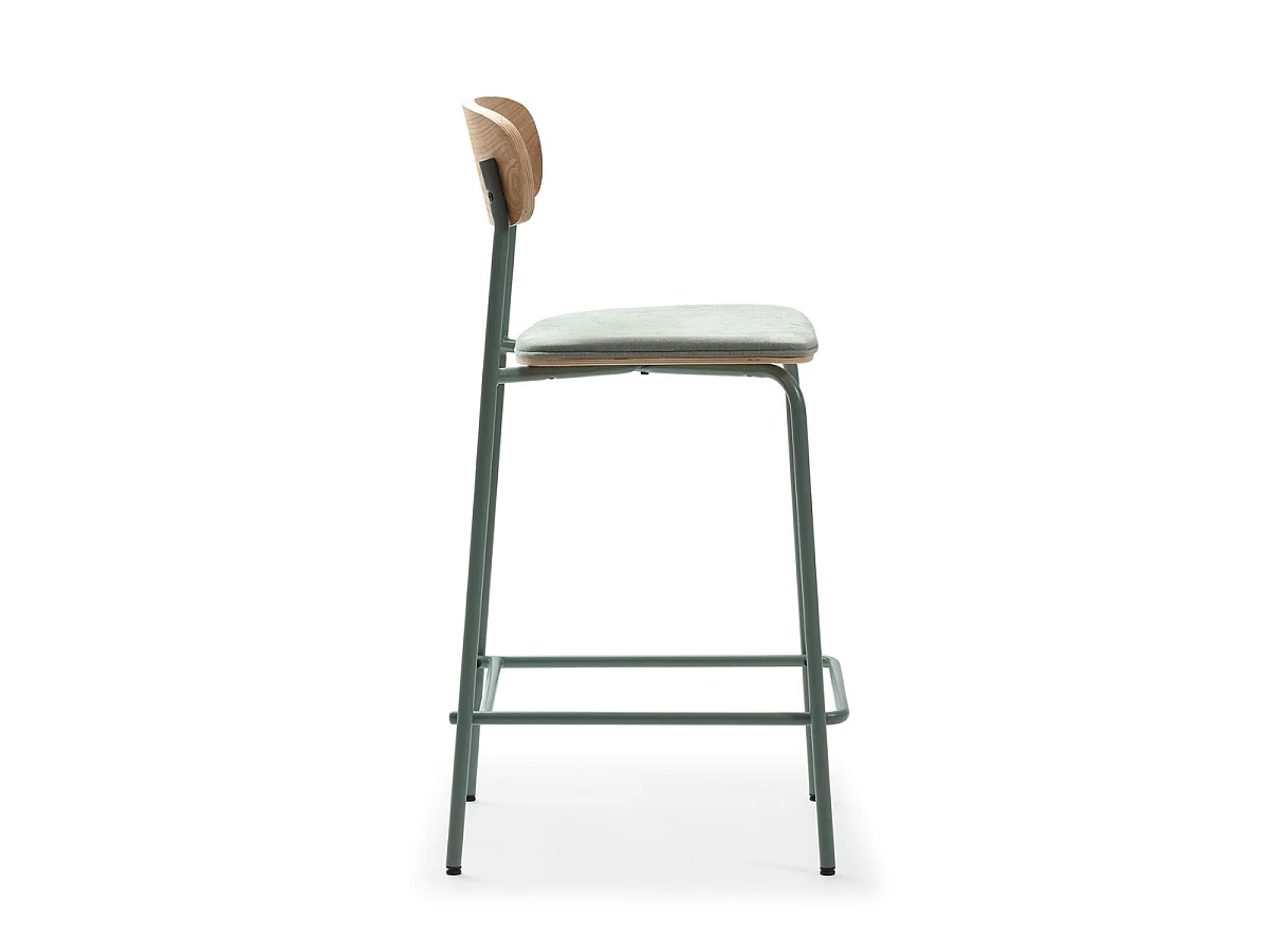 Lot de 2 tabourets en tissu avec pieds en métal H66 cm - ADRIANA