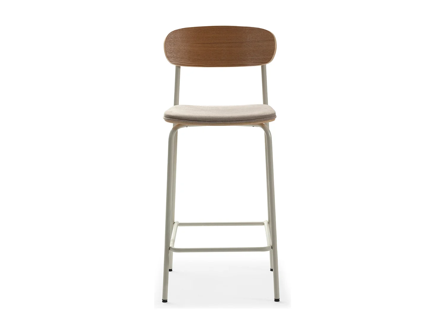 Lot de 2 tabourets en tissu avec pieds en métal H66 cm - ADRIANA