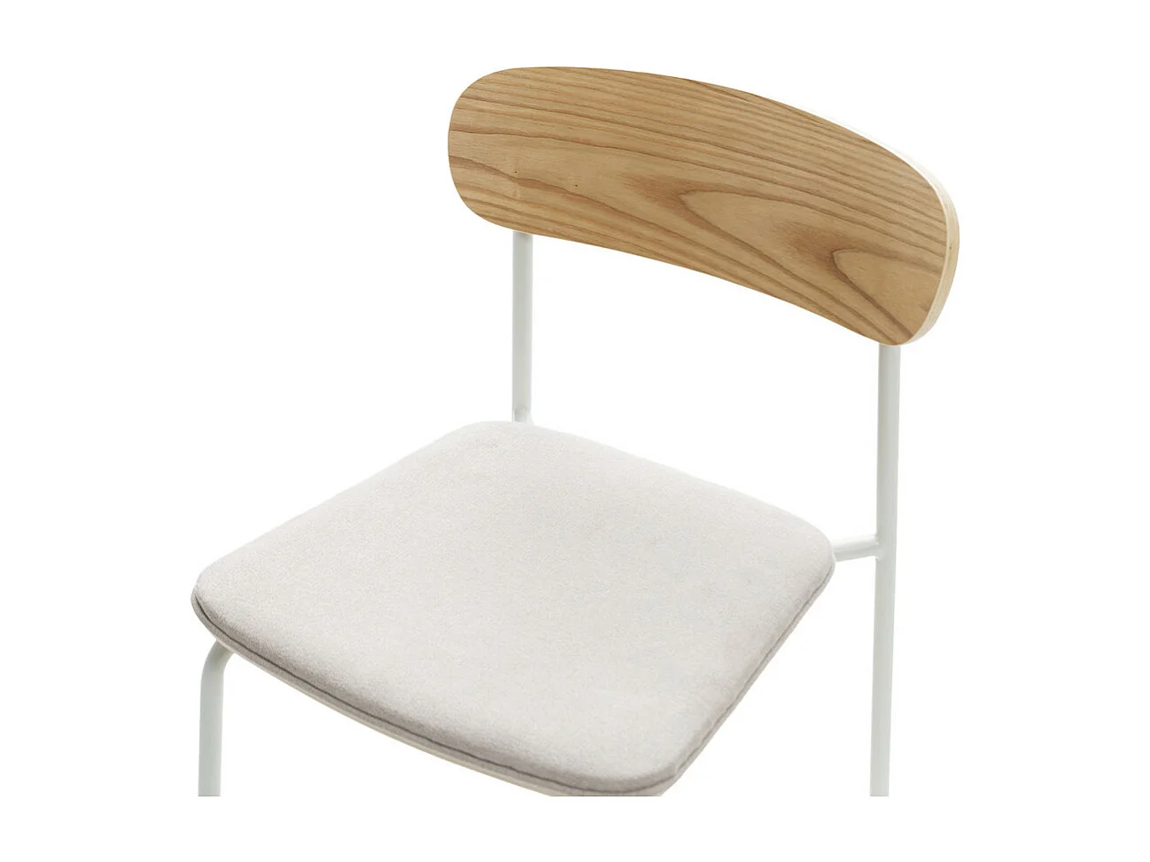 Lot de 2 tabourets en tissu avec pieds en métal H66 cm - ADRIANA