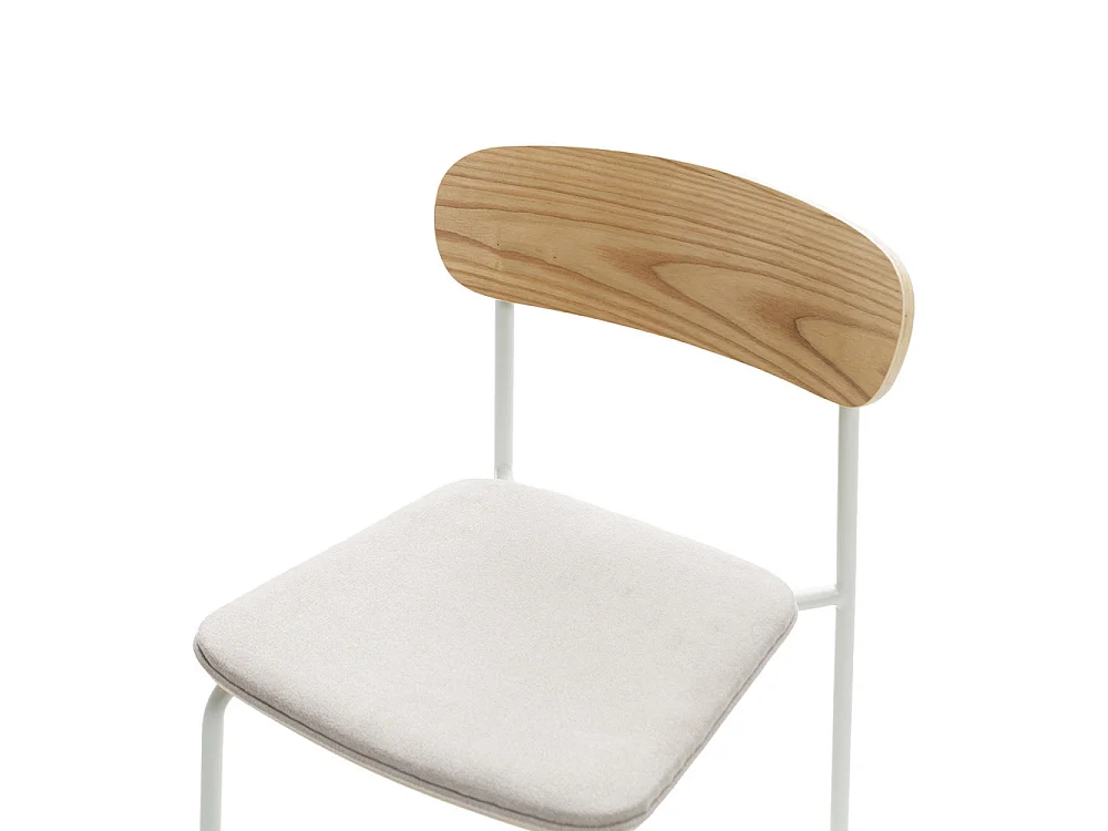 Lot de 2 tabourets en tissu avec pieds en métal H66 cm - ADRIANA
