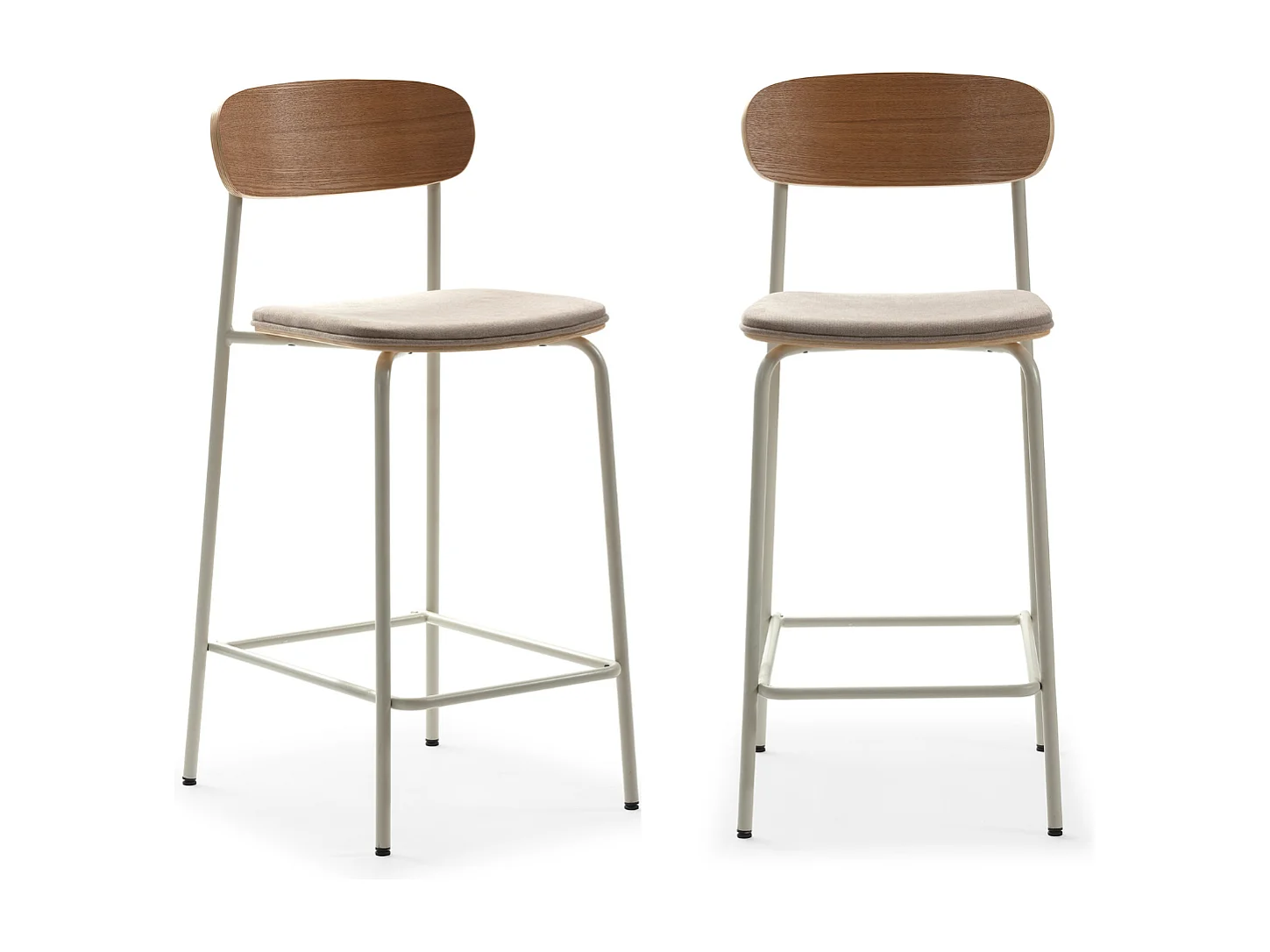 Kavel van 2 houten tafels met ingeklapte zitting 41x48 h94 cm